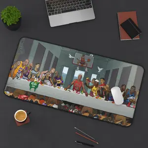The Last Supper Basketball Legend Inspired Sport Fans Desk Mat Extra Large Gaming MousePad, Gaming Accessories, Desk Decor Setup, Gaming Room Supplies, Desk Mat, PC Accessories.