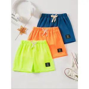 Toddler Boy's Solid Color Drawstring Waist Shorts, Casual Comfy Breathable Shorts Summer, Kids Bottoms Daily Wear, Drawstrings Shorts
