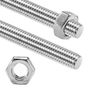 2 Pack M3-0.5mm Pitch Fully  Threaded Rod Studs,300mm/11.8" Long 304 Stainless Steel Cuttable Metric Threaded Screw Right Hand Threads for Anchor  Clamps DIY Projects (M3x300mm(2PCS))