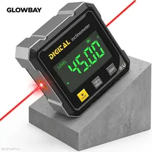Magnetic Digital Angle Finder with Dual Laser Guide & 360 °     Magnetic Attachment Rechargeable Angle Meter for Woodworking Construction and MachineryAB12PeakVibe