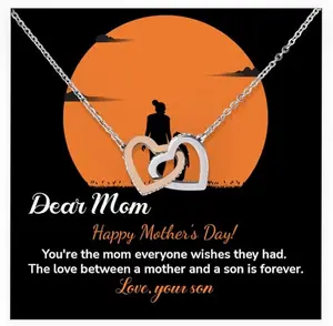 Mother's Day Gift For My Dear Mom Necklace From Loving Son, Meaningful Gifts For Mother's Day Or Birthday, Mom Jewelry Gifts