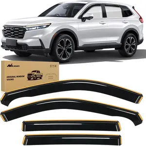 Nilight Acrylic Window Visors - 4pcs Tool-Free Waterproof Aerodynamic Rain Guards with Fog Prevention, Car Exterior Replacement Accessories for 2023-2024 CR-V