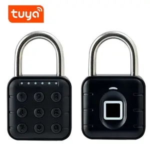 APP Bluetooth-compatible Smart Mini Waterproof Fingerprint Padlock, 1 Count Biometric Digital Padlock, Waterproof Fingerprint Electric Door Lock