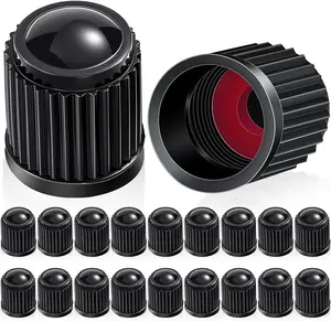 20 Pcs Tire Valve Stem Caps Car Tire Caps Plastic Universal Valve Stem Covers for Bike Bicycle Cars SUV Trucks Motorcycles (Black)