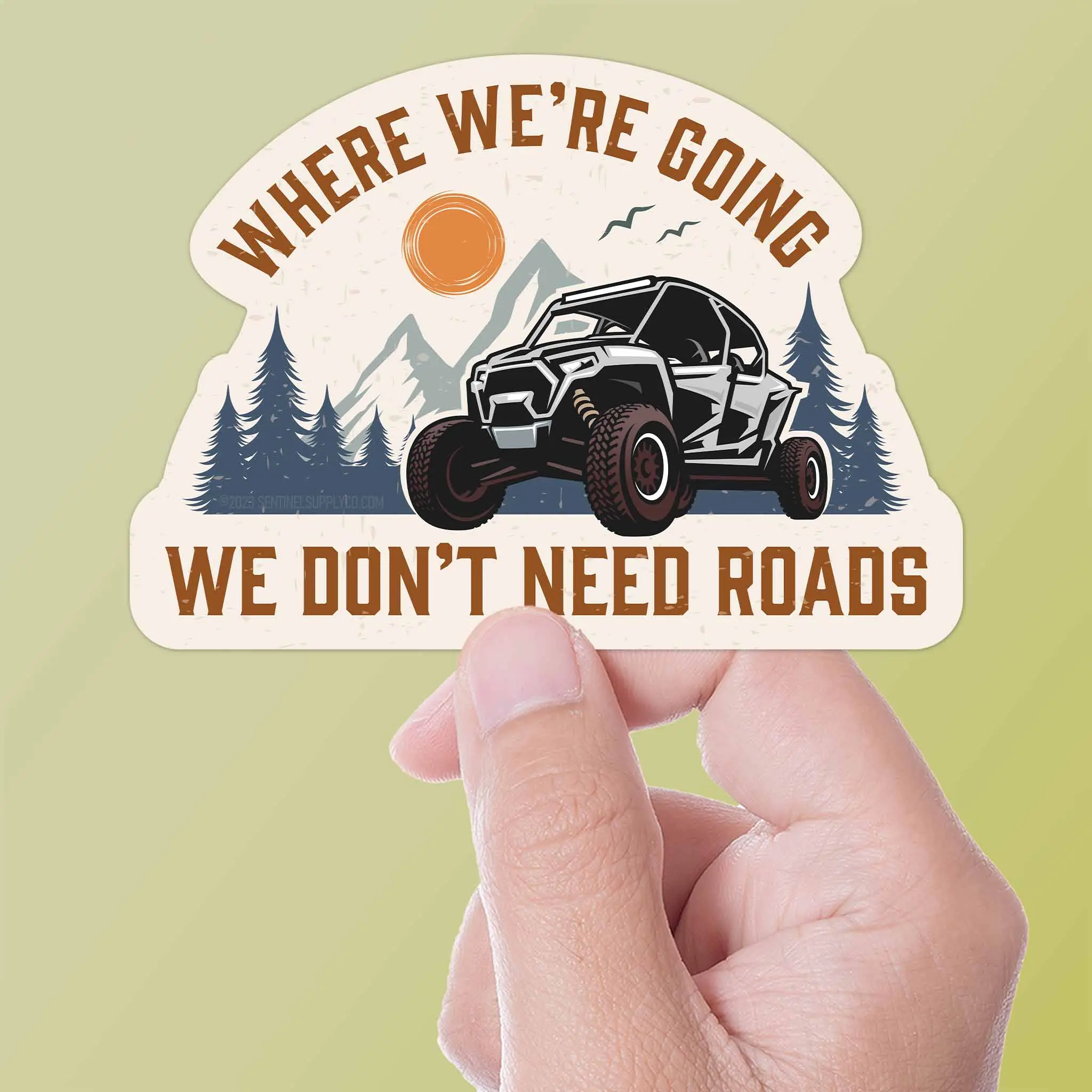 Where We're Going We Don't Need Roads Offroad UTV Sticker
