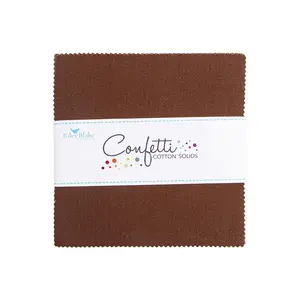 Solid Brown 5" Square Charm Packs from Riley Blake