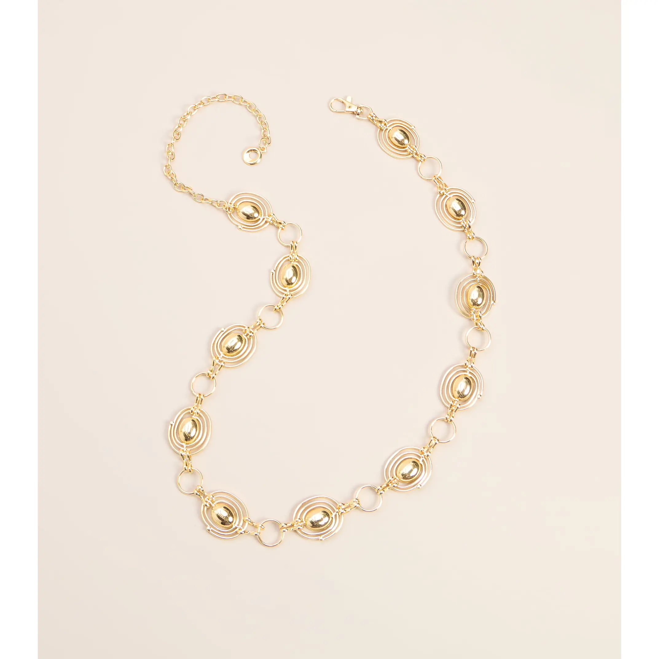 Statement Swirl Concho Chain Belt