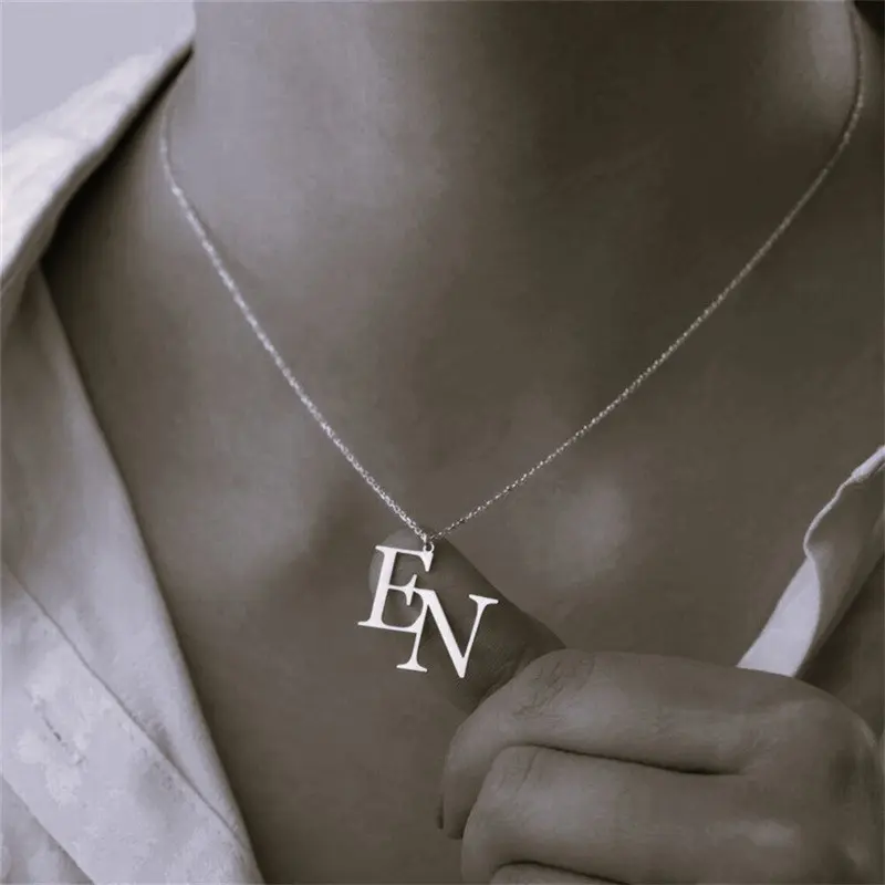AS184 Custom Interlocking Initial Necklace, Combined initials Gold Couple Monogram Pendant, Personalized His and Hers Letter Jewelry, Anniversary Gift for Girlfriend, Valentine's Day Present Customized Two Initials Necklace Gold Rope Chain AS184 Custom Interlocking Initial Necklace, Combined initials Gold Couple Monogram Pendant, Personalized His and Hers Letter Jewelry, Anniversary Gift for Girlfriend, Valentine's Day Present Customized Two Initials Necklace Gold Rope Chain