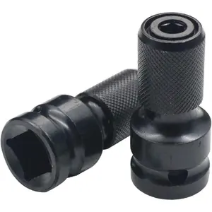 2PCS 1/2 inch Square Drive to 1/4 inch Hex Female Socket Adapter Converter Chuck Adapter for Impact Air and Electric Wrench