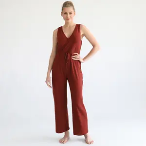 Nursing Friendly Jumpsuit (Rust)