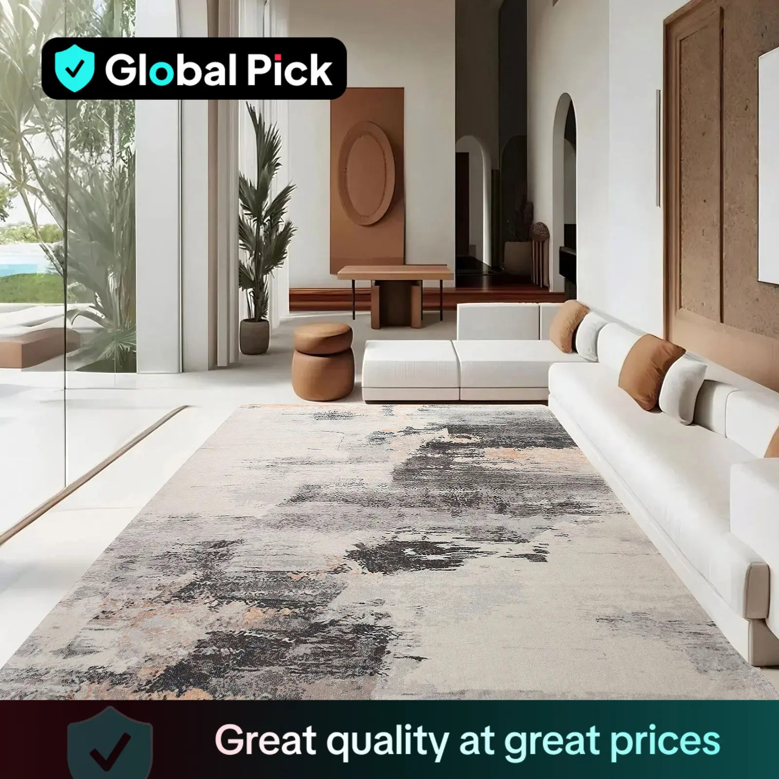 Home Decor Carpet, 1 Count Non-slip Soft Comfortable Floor Mat, Decorative Area Rug for Home Living Room Bedroom Kitchen