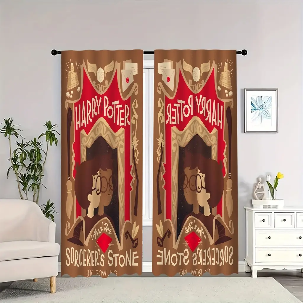 Harry Potter magical element decorative curtains for interiors, offering blackout, heat insulation, and softness, suitable for home décor, Room Decor Curtain