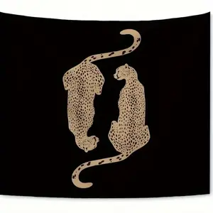 Flair Hub Black Panther Leopard Print Tapestry Y2K Leopard Print tapestry is suitable for bedrooms, living rooms, dormitories, girls' rooms, wall decor flags