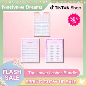 Ninetynine Dreams The 3 Style Lower Lashes Bundle (3 Styles, 360PCs Included) | Natural to Dramatic Bottom Lashes Collection — C Curl Ultra-Thin Band Soft Lightweight Bottom Lash Clusters, Beginner Friendly Makeup Essential DIY Bottom False Eyelashes Cosm