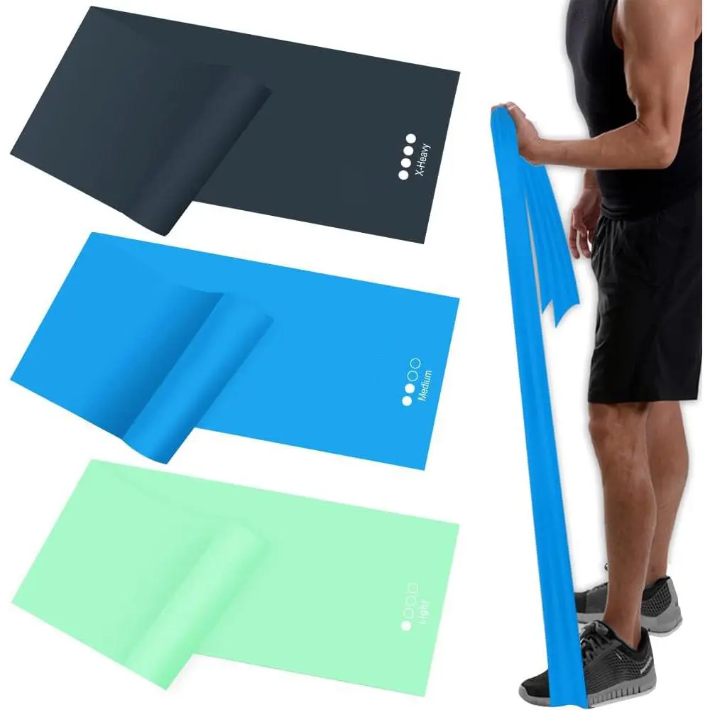 Resistance Bands,Professional Long Non-Latex Elastic Stretch Bands,Exercise Bands for Physical Therapy, Yoga, Pilates, Rehab, at-Home or The Gym Workouts, Strength Training