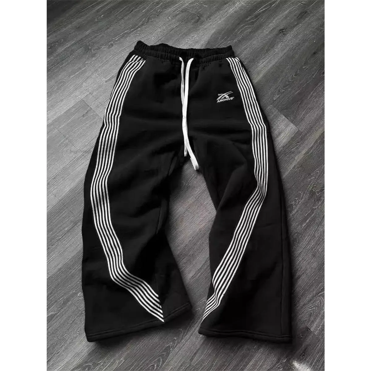 Y2k Embroidered Black Gray Casual Pants Camo Functional Tactical Functional Men's Women's Premium Jogging Drawstring Sweatpants
