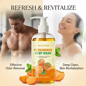 Persimmon Body Wash Cleanser for Old People Smell, Natural Deodorant Bar Soap for Strong Odor Smelly Feet Remove, Cleansing Body Deodorizing with Persimmon & Green Tea Extracts