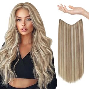 Sunny Fish Line Hair Extensions Remy  Invisible Human hair for Natural Look  Easy To Style Soft  #TikTokShopBlackFriday summerwins