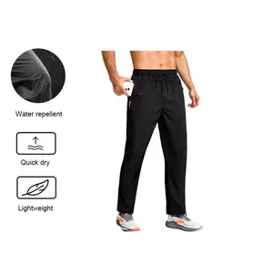 Men's Lightweight Hiking Pants Quick-Dry Water-Proof Sweatpants Joggers with Zipper Pockets for Workout Travel Running