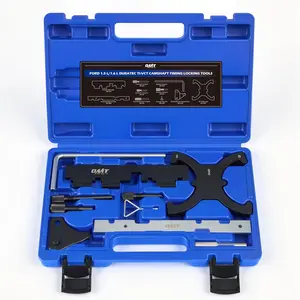Engine Timing Tool Kit, 10 Piece Engine Camshaft Belt Locking Tool Set Compatible with Ford Mazada Volvo, 1.25 1.4 1.6 1.7 2.0 2.3 2.5 Ecoboost 1.5 1.6 Camshaft Tools 303-1097