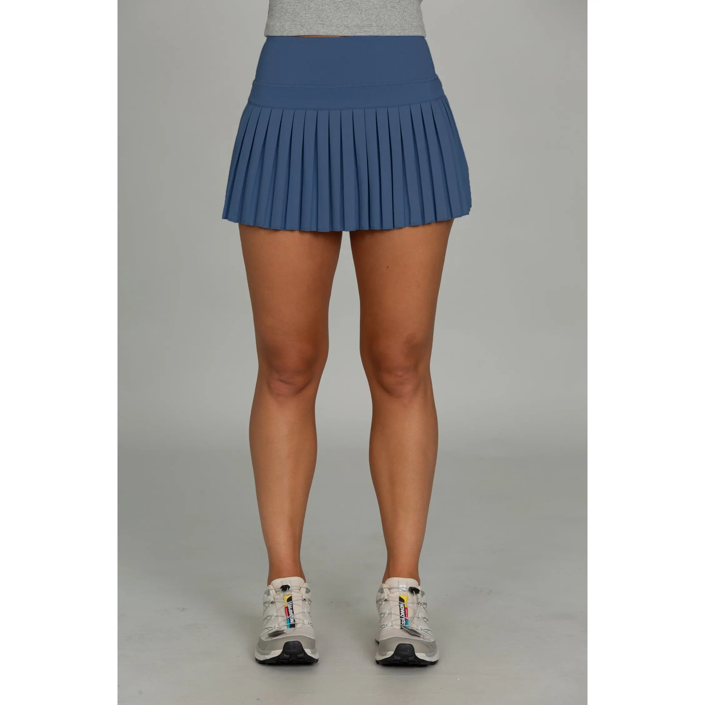 Deep Lagoon Pleated Tennis Skirt