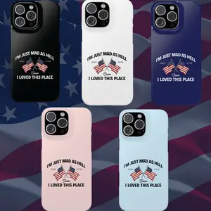 Patriotic Flag Phone Case for iPhone, Funny America Quote Cover, 4th of July Independence Day Gift, USA Summer Case
