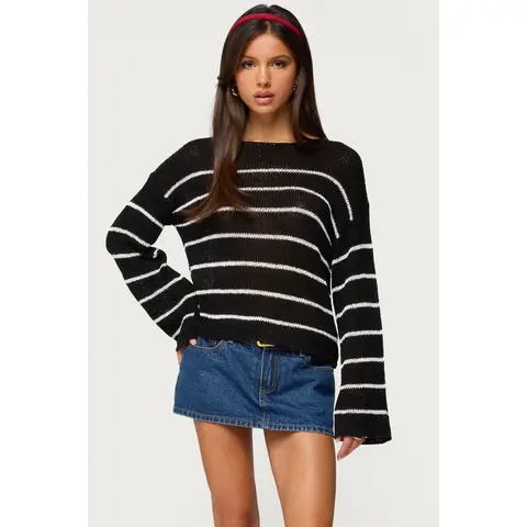 Drop Shoulder Light Knit Sweater