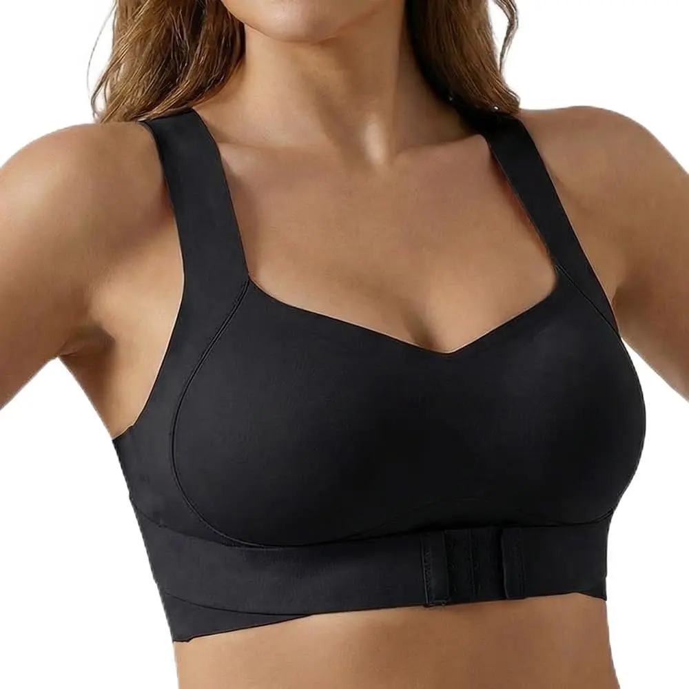 Wireless Posture Corrector Bra for Women | Front Closure Back Support Bra with Shoulder Alignment, Lightweight Breathable Comfort Everyday Bralette, Posture Support Bra for Work Home Casual Daily Wear