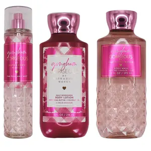 NEW - Bath & Body Works Gingham Gorgeous Trio Gift Set - Fragrance Mist - Body Lotion - Shower Gel - Full Size
