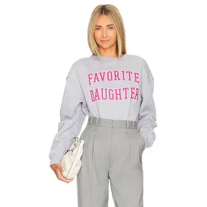 Favorite Daughter Collegiate Sweatshirt in Grey & Pink