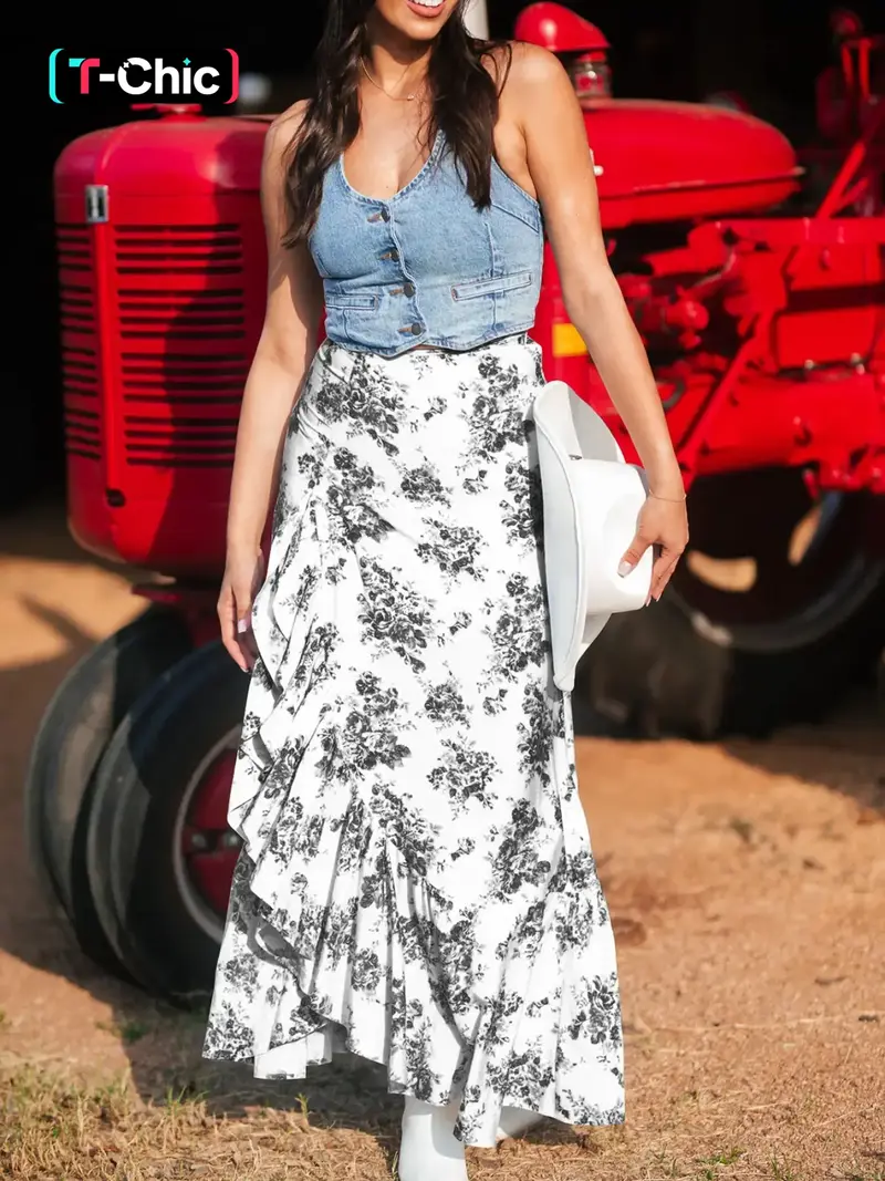 western outfit women long dress - TikTok Shop