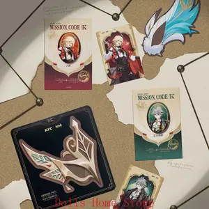 Genuine Game Genshin Impact X KFC Cosplay Alhaitham Kaveh Acrylic Standing Plates Badges Small Card Collectibles Fans Gift