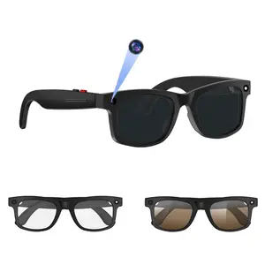 AI Smart Glasses, AI Translation Glasses for Men Women,  with 2MP Camera ( Interpolation 5MP) , Anti-shake 1080P Video /Audio/Photo Recording,AI Voice Assistant, Hands-Free Calls, Music, 3 Lenses Total
