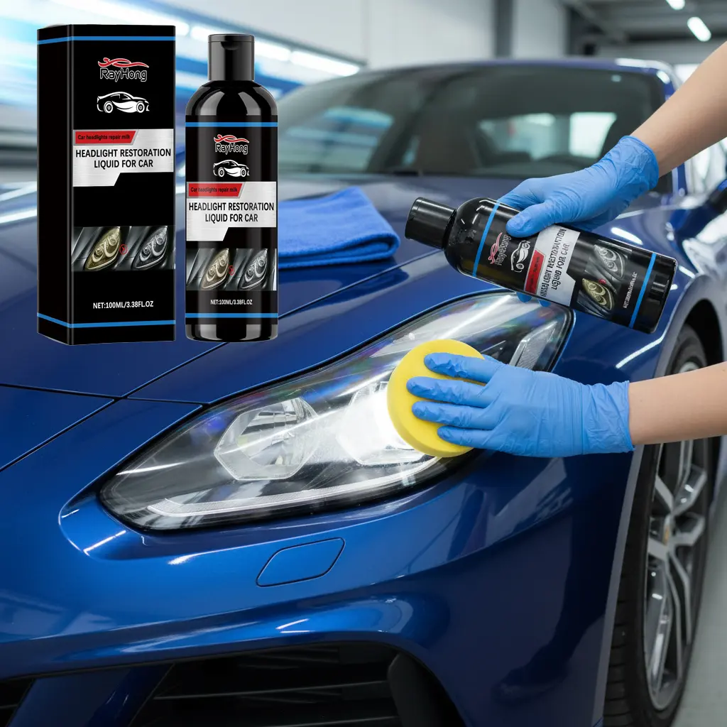Professional Car Headlight Restorer Kit for Cars - DIY Cleaning Solution with Oxidation Removal, Yellowing Fades Fix, Fade Resistance, Protective Coating, Clearer Headlight & Improved Night Driving Visibility