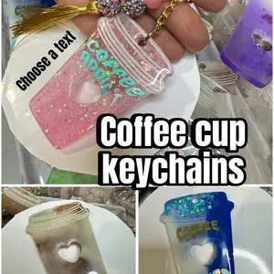 Coffee cup keychains