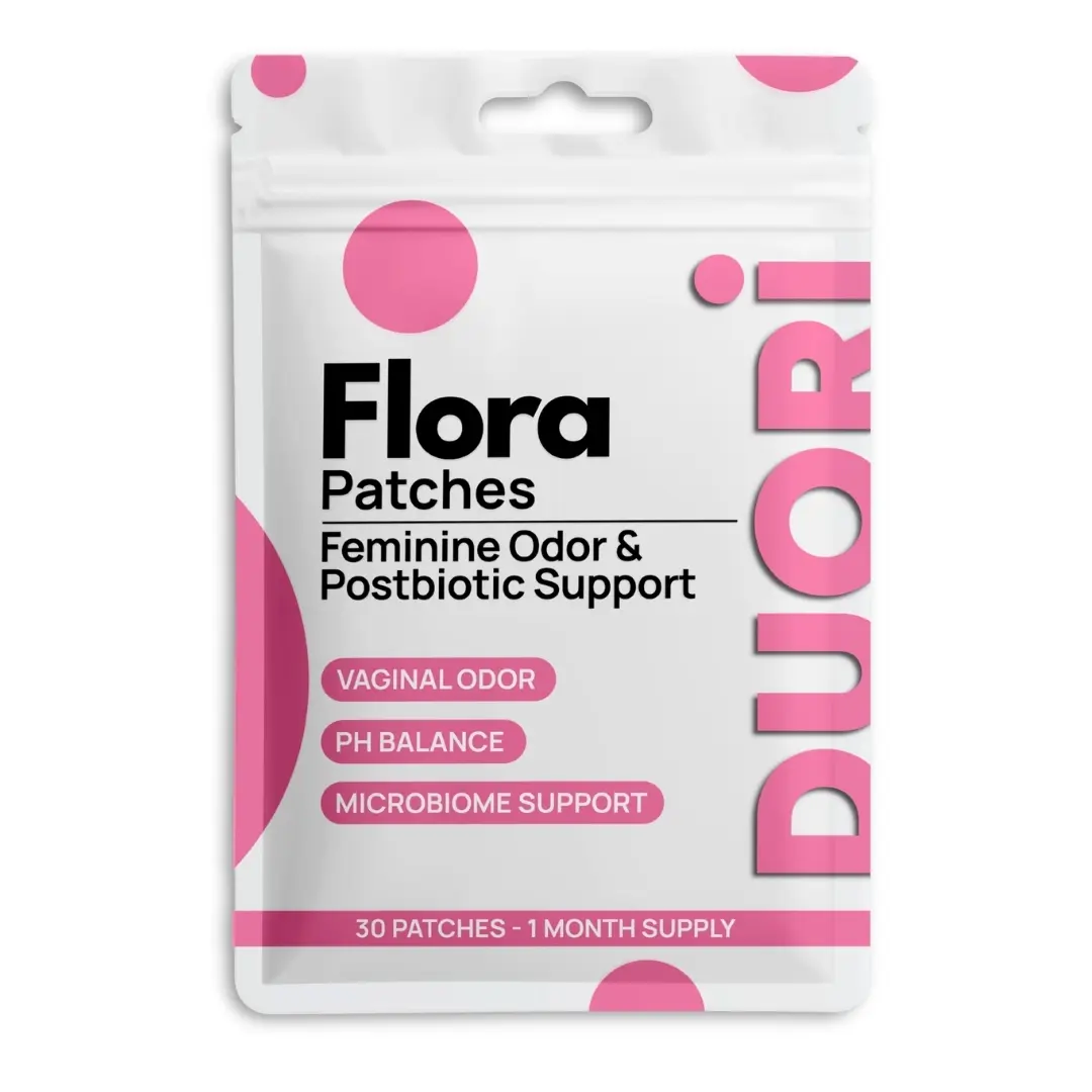 Flora Patch - Vaginal Postbiotics Support for Women - Promote Healthy Vaginal Odor & Flora - with Cranberry Extract - Vitamin C - Zinc - Vegan Daily Vaginal Health Patch - 30 Patches