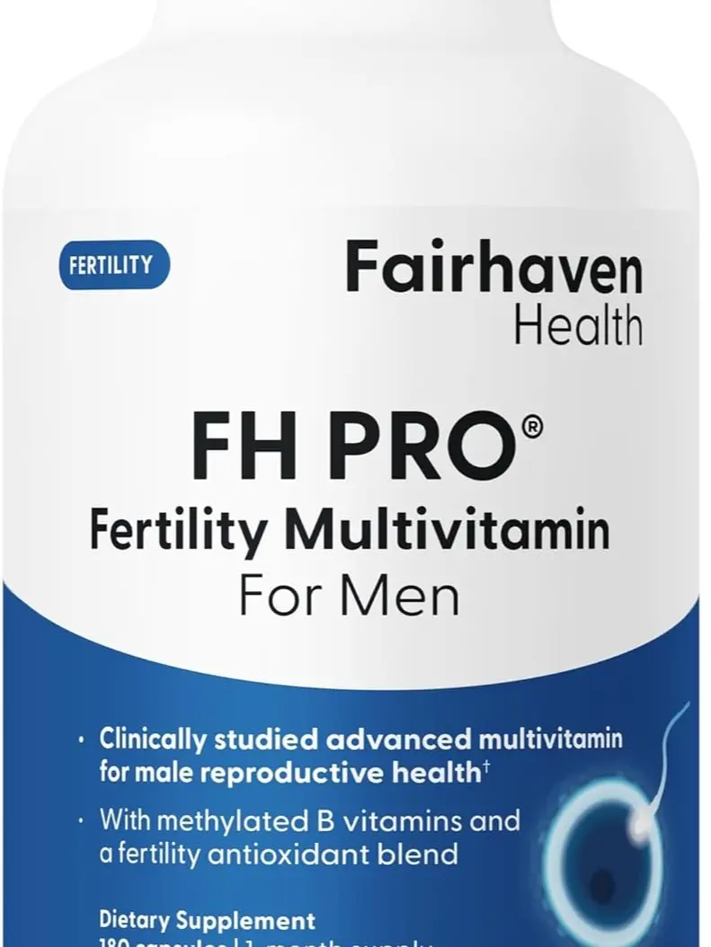 Fairhaven Health FH PRO for Men Capsules 180 Count - Clinically Studied Male Fertility Supplement for Sperm Count, Motility & Pre-Conception Support