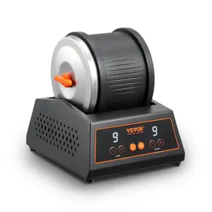 VEVOR Rock Tumbler Machine, 4 lbs Rock Polishing Machine, 9 Speed Settings 9-Day Polishing Timer Stone Tumbler, Direct Drive Motor Rock Polisher, Cold-rolled Steel Body, Rock Polisher for Kids Adults
