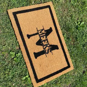 Lastname Big Letter Custom Door Mat