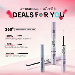 UCOOLME Lash Adhesive & Bond Seal Remover - Waterproof, Latex-Free Makeup Lash Glue for Eyelash Extensions, 24H Strong Long-Lasting Hold, Beauty Product for Women