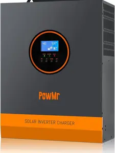 PowMr Solar Hybrid Inverter 3000W 24V to 110/120V AC, Off Grid Pure Sine Wave Max.PV Input 4000W 450V, Built-in 80A MPPT Controller Peak Power 6000VA for 24V Lead-Acid & Lithium Battery