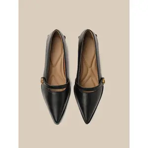 Women's French Vintage Mary Jane Shoes, Spring 2026 New Buckle High Heel Pumps, Square Toe PU Leather, Elegant Comfortable for Work and Parties