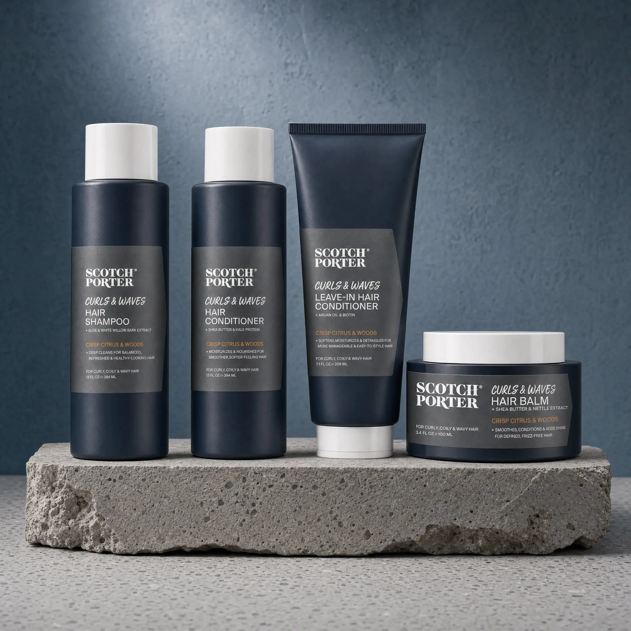 Scotch Porter Superior Hair Collection for Men | Shampoo, Conditioner & Balm | Men's Hair Care Kit