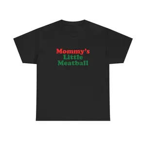 Mommy's Little Meatball Unisex Heavy Cotton Tee, Funny Italy Shirt, Nic from Love Island, Italian Food Lover Gift, Family Vacation T-Shirt