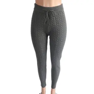 Cozy Knit Leggings black spanx legging Womenswear Comfortable Nylon