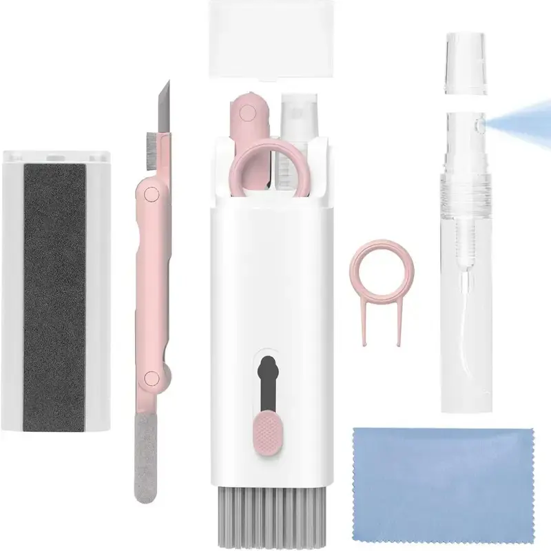 Seven-In-One Electronic Cleaning Kit for Keyboard AirPods Headphones Laptops Phones PC Monitors Cameras Smartphones Camera Cleaner Cleaning Tool Set