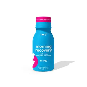 Morning Recovery by More Labs Pre-Alcohol Drink + Energy - Feel Better After Drinking, Wake Up Refreshed, Science-Backed with Highly Soluble DHM, Electrolytes, Milk Thistle, B-Vitamins, 80mg Caffeine - Berry Flavor