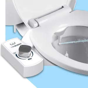 Buddy - Bidet Toilet Seat Attachment &  Water Sprayer (Easy to stall, Universal Fit, No Plumbg or Electricity Required | Self-Cleang Nozzle, Adjustable  Control,  Stock)