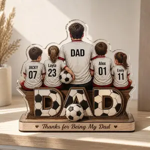 Personalized Acrylic Dad Photo Plaque – Custom Father’s Day Gift with Photos