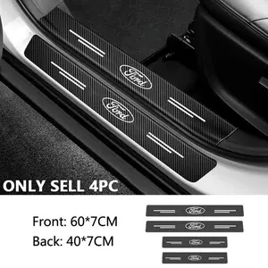 4pcs Car Door Sill Threshold Stickers Protector Strips, for Ford Focus Mondeo Kuga Fiesta Mk7 Escort Explore, Durable & Easy Install